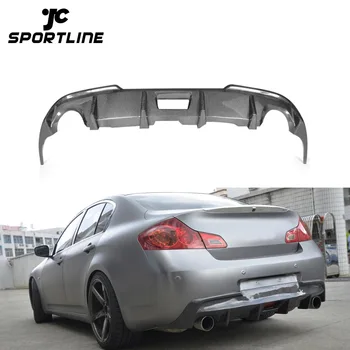 10 13 G37 Carbon Fiber Rear Diffuser Lip For Infiniti G Series G37