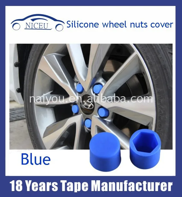 blue wheel nuts