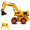 Electric Remote Wireless Excavators Remote Control Hydraulic Excavator Toy Car Children s RC Truck Toys Bulldozer