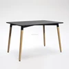 wholesale square MDF top solid wood leg restaurant tables square