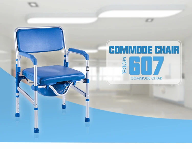 New Model Portable Hospital Toilet Bedside Commode Chair Adult Potty