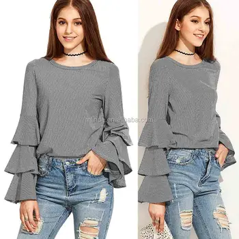 long sleeve ruffle shirt