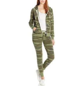 Wholesale women fitness sports camo track suits ladies jogging suits Wholesale women fitness sports camo track suits ladies jogging suits