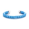 Stainless Steel Accessories With Fashion Bead Multicolor Silicone Bracelet Men
