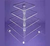 Clear 5 Tier Cupcake Display Holder Counter Butterfly Hollow Pillar Fancy Wedding Cake Stand