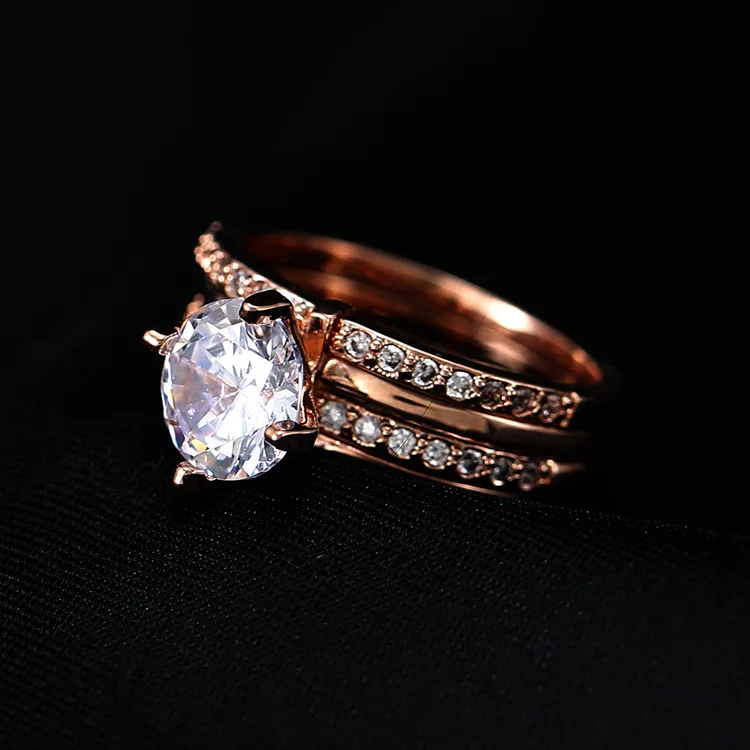 Gold Couple Engagement Tanishq Jewelry Fashion Design Cubic Zirconia