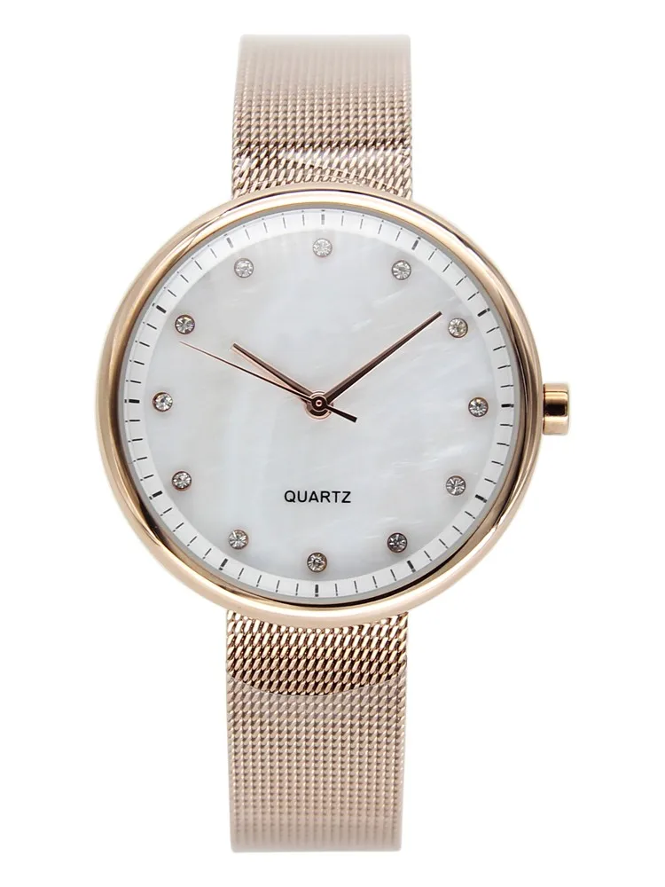 Ip Plating Geneva Quartz Watches Stainless Steel Japan Movt Woman's ...