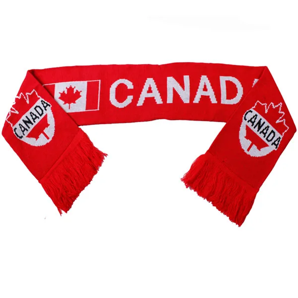 Canada National Flag Knit Scarf Sports Team Football Fans Scarf Buy