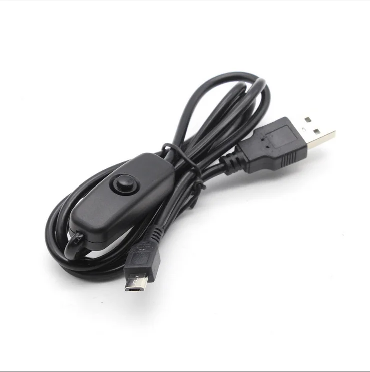 Black Micro Usb Charging Mobile Data Cable Cable With Switch On/off For