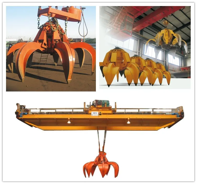Professional double girder overhead Grab crane 20t