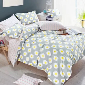 beautiful design cotton polyester bedding sets printed bed sheet cotton polyester sheet sets