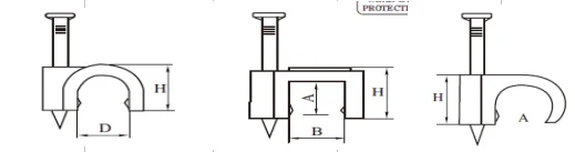 Square Nail Cable Clip