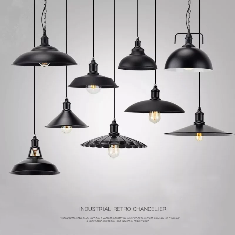 Simple Design Country Black vintage Pendant Light industrial ceiling light
