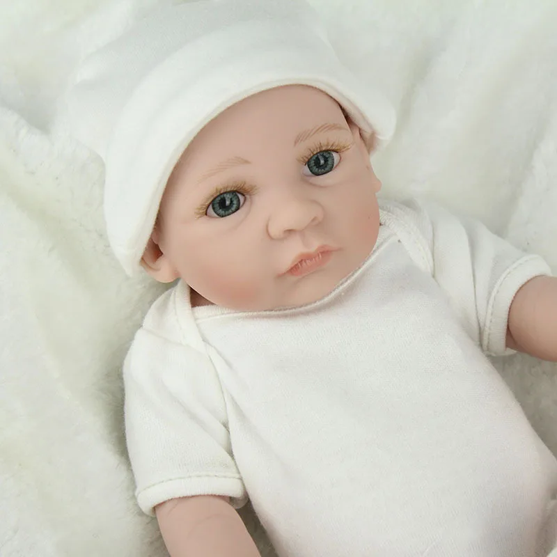 Clothes 11''Full Silicone Vinyl Reborn Baby Doll Lifelike Handmade Newborn Girl 