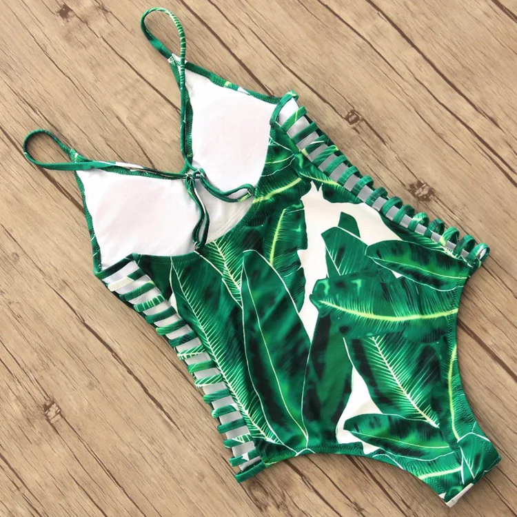 Sexy Women Swimsuit Push Up Padded Bikini Swimwear Bathing Suits Green ...