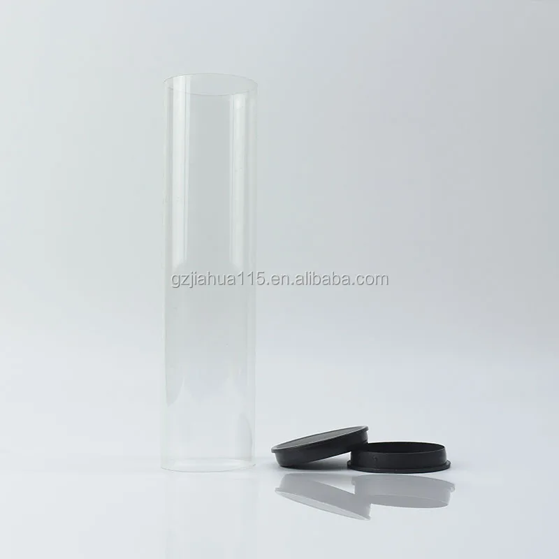 Clear Pc Solid Plastic Tube With End Caps Buy Solid Plastic Tube