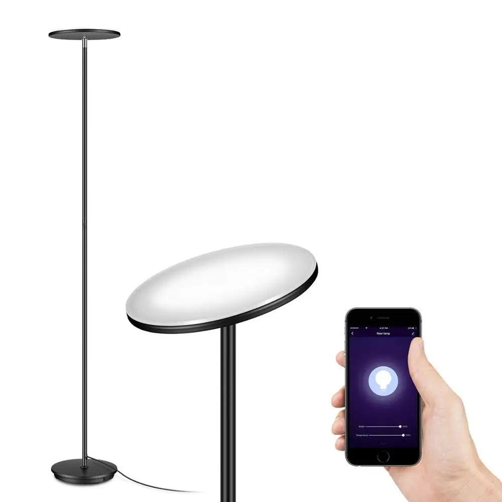 Decorative Wifi Smart Uplight led Dimmable Floor lamps Torchiere Floor Lamp