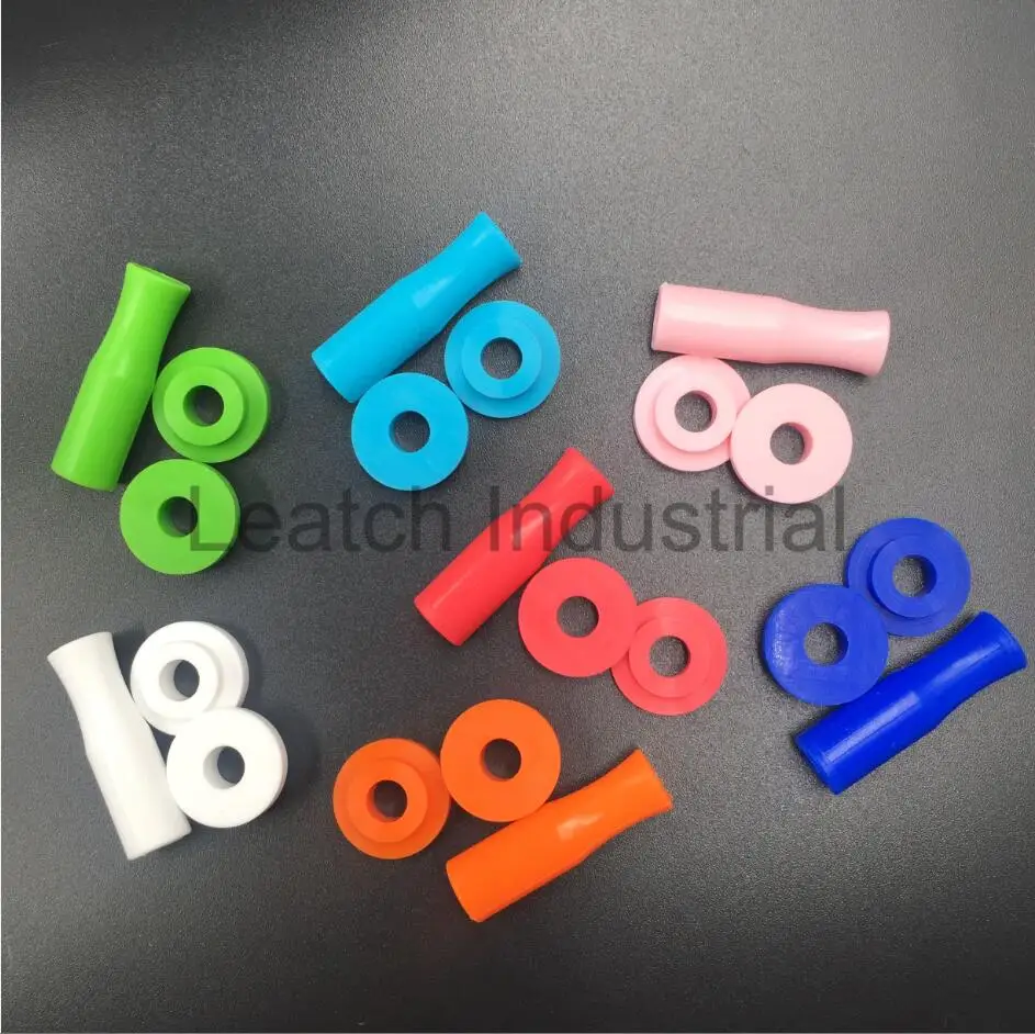 Stainless steel drinking metal straws with silicone tips and silencers