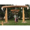Prefab customized wood logo sign for decorated and pointing
