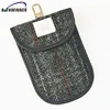 High-grade imported wool double-layer RFID shield key case with keychain