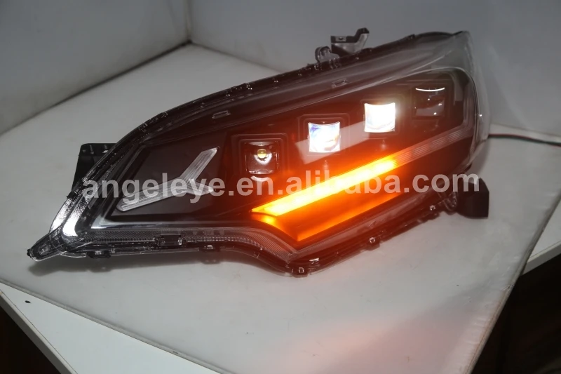 Full led headlight For HONDA for Fit Jazz 2014-2016 year Black Housing JC