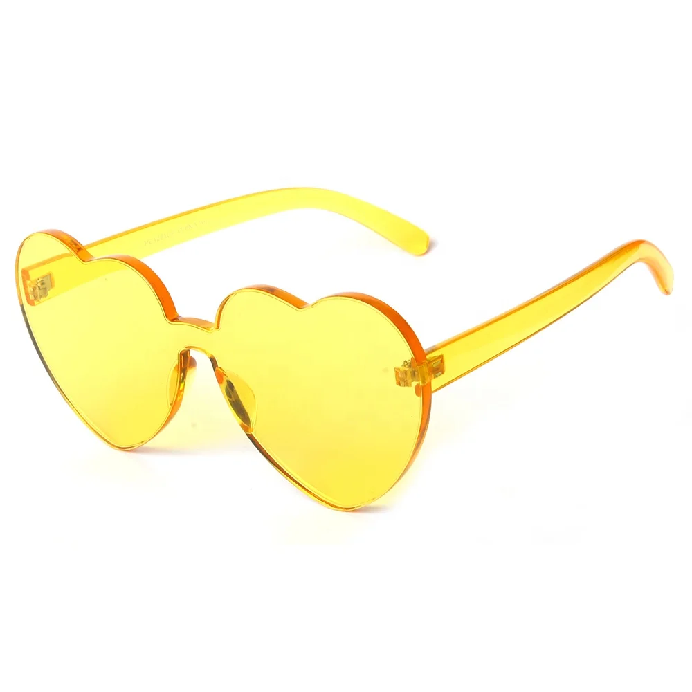 yellow transparent sunglasses