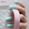 F49 24 pcs/box full cover press on pure bright green coloured thin nail tips acrylic nail tips natural wholesale