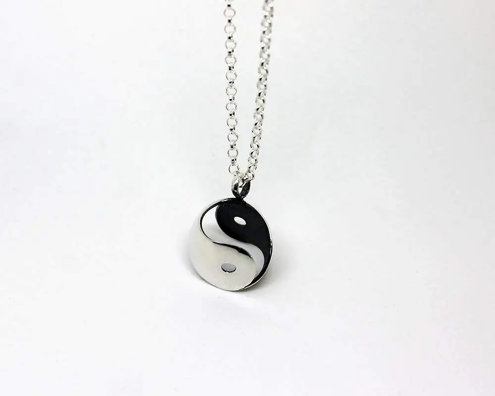 Gemingo Red Dragon Yin Yang Necklace Hand Crafted Moon Crescent Necklace Yin Yang Jewelry