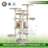 QQPET BSCI Factory Extra Large Cat Tower with Two Hammocks Cat Tree Furniture