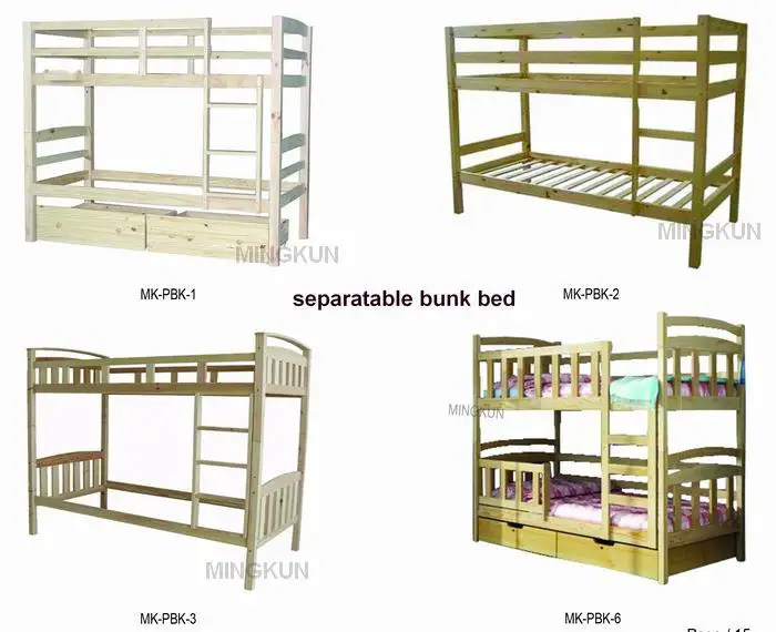 Wooden Material Bedroom Furniture Type Double Deck Bed Buy Separatable Wood Bunk Bed Children Bunk Bed Kids Wooden Single Bed Product On Alibaba Com