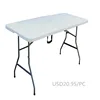 Factory wholesale outdoor furniture 8ft metal frame HDPE Plastic Folding Table for banquet