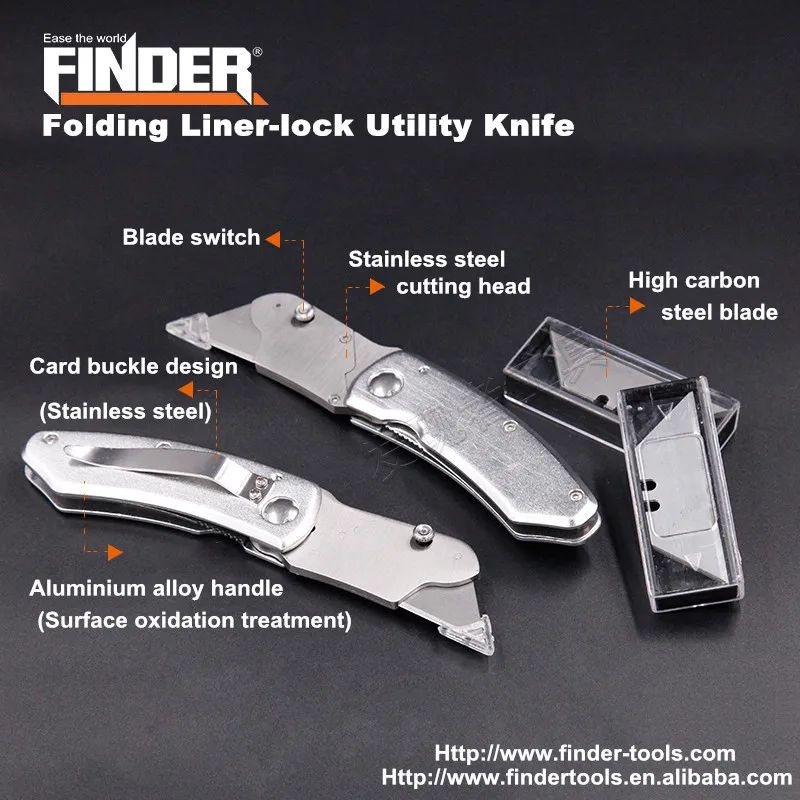 High Quality High Carbon Steel Blade Aluminium Alloy Folding Linerlock