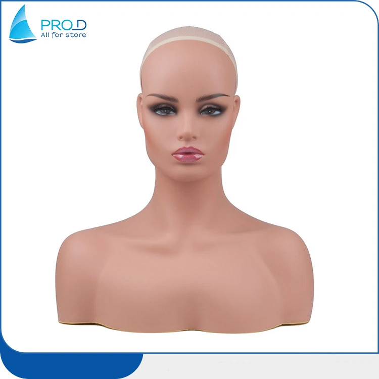 Hot Sale Wig Store Wig Display Mannequin Head With Brest Buy