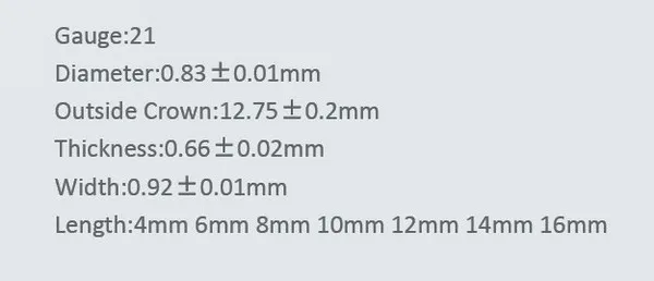 80 staples size details
