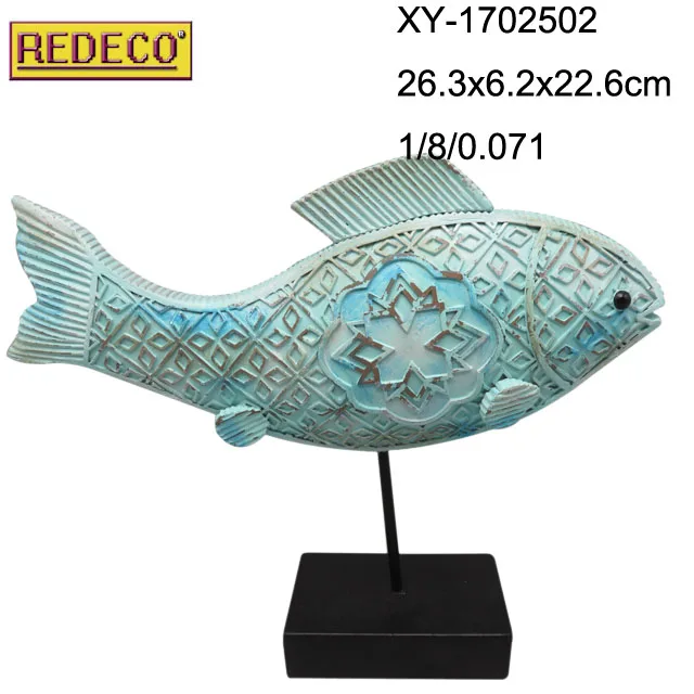 Antique Large Resin Flat Shaped Fish Sculpture For Home Decor Buy