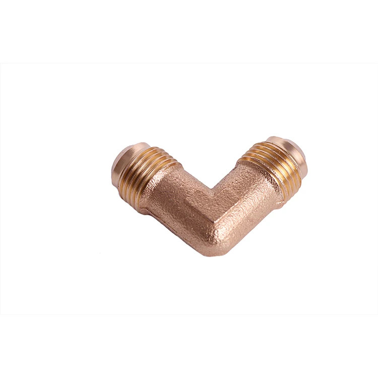 China Supplier 5/8 Sae* 5/8 Sae Pipe Fitting Brass Air Coupling Pipe Fitting Connection 90 Degree Brass Elbow