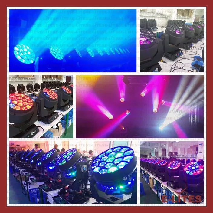 Wash moving head light 19x15W rgbw 4in1 led zoom wash led moving head