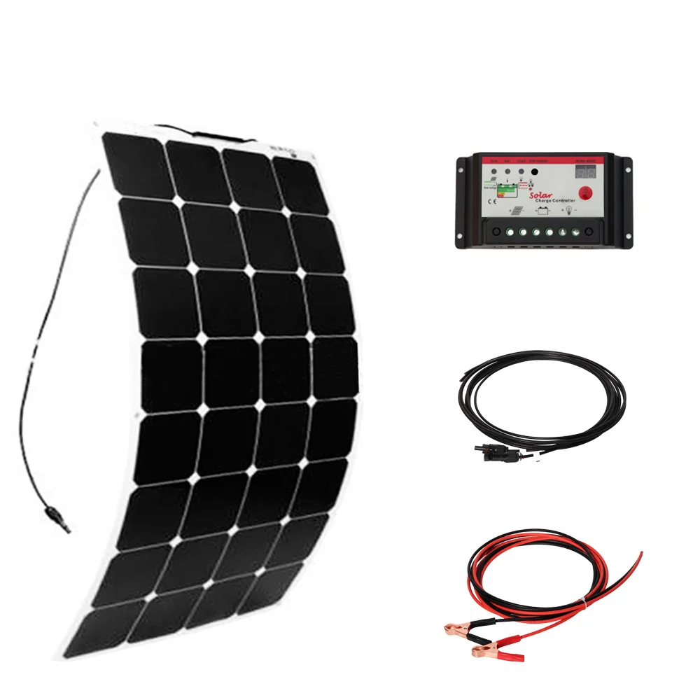 100w Diy Boat Kits Solar Panel System 100w Pv Flexible Solar Power