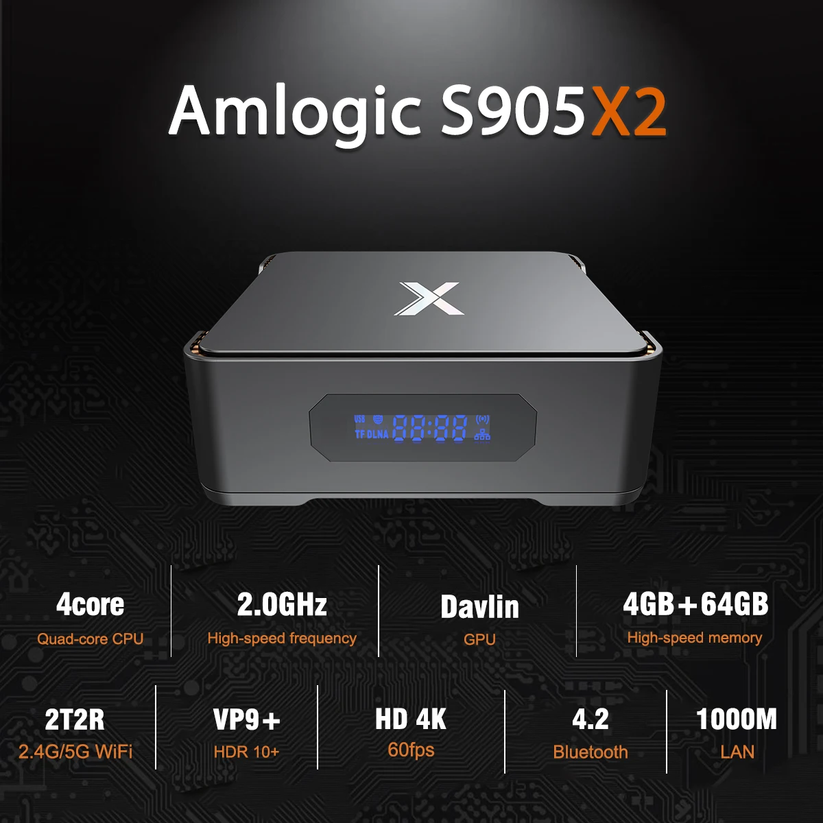 Amlogic S905 X2 Android 8.1 Tv Box Gigabit Ethernet Usb 3.0 Sata Port ...