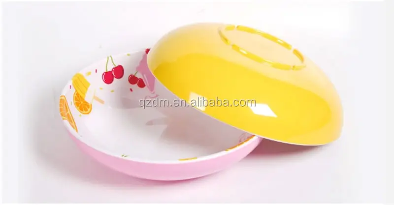 2 Color Melamine Fruit Bowl Custom Print