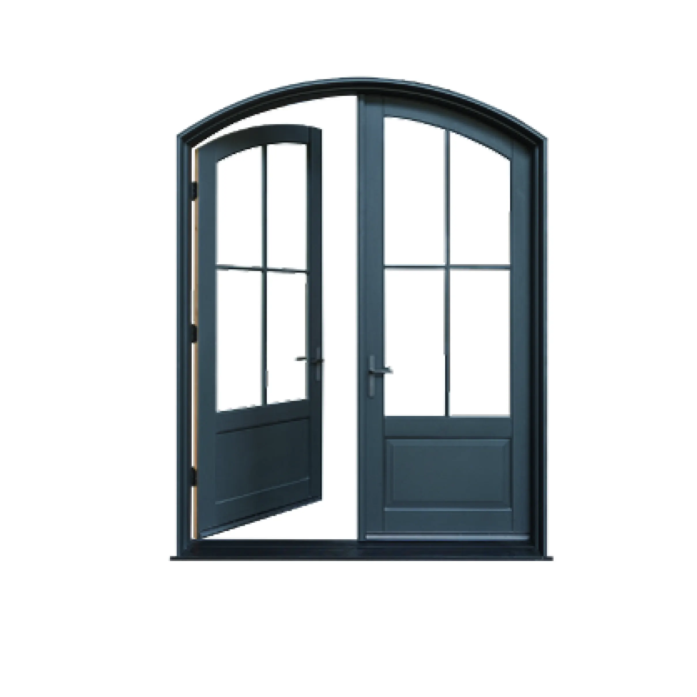 Top Window PVC Upvc Aluminium Glass Inserted Sliding Folding Awning French Door with Manufacuting Price