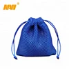 solid color coin jewelry small nylon mesh drawstring bag