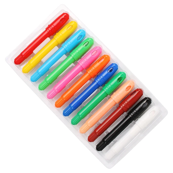 Licheng Hmp12c Multicolor Crayon,12-pk Rotating Non Toxic Wax Crayon ...