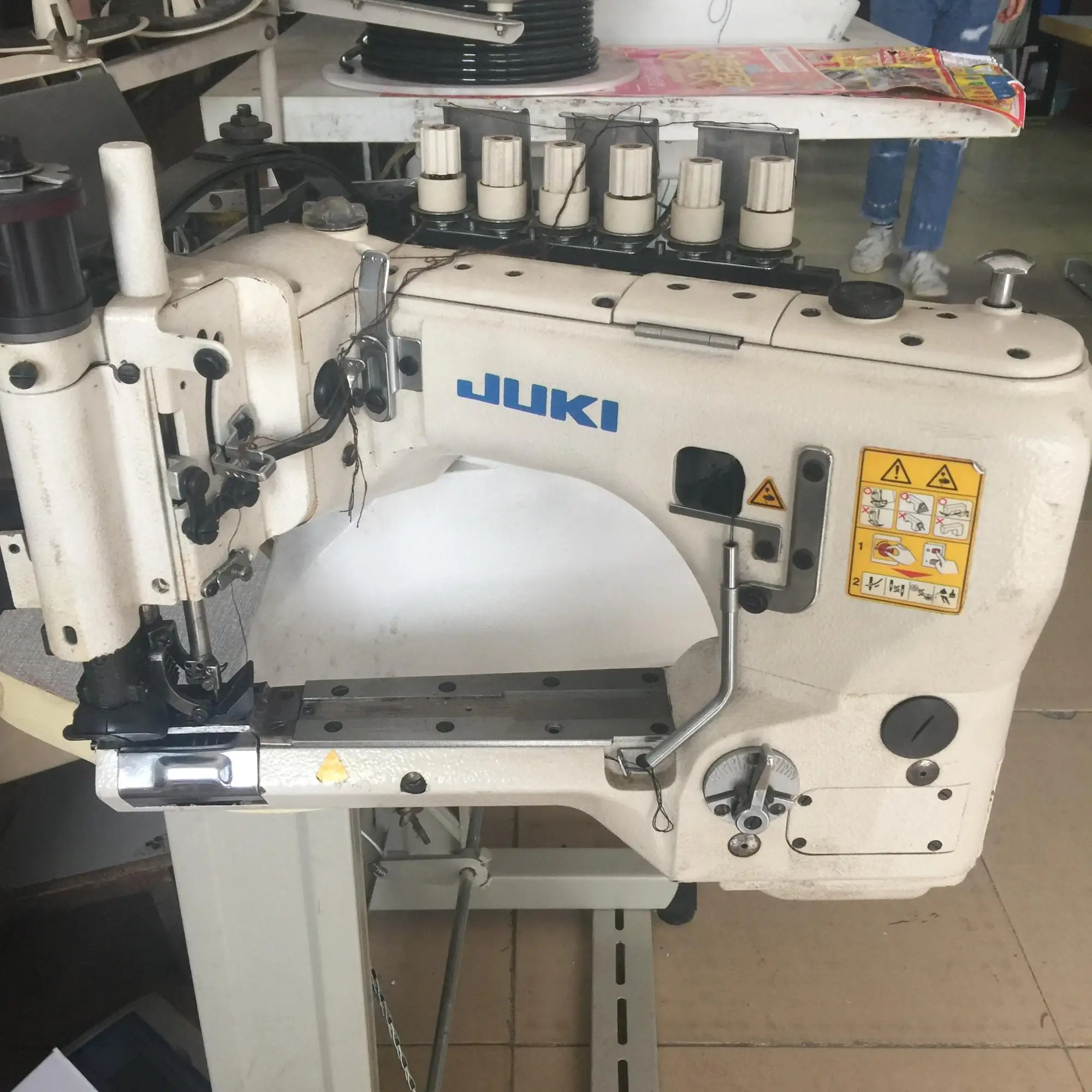 Used Juki Ms3580 3needle Double Chainstitch Feedoffthearm