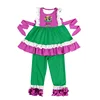 Hot sale baby boutique Mardi Gras clothing set sleeveless tunic and icing pants baby girl clothes