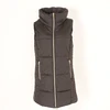 2018 fashion wholesale ladies black Longline Padded Gilet waistcoat with zipper