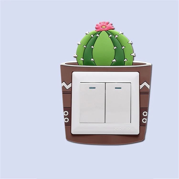 发光仙人掌开关贴纸创意开关设置灯开关贴纸墙贴 - buy 灯开关贴纸墙