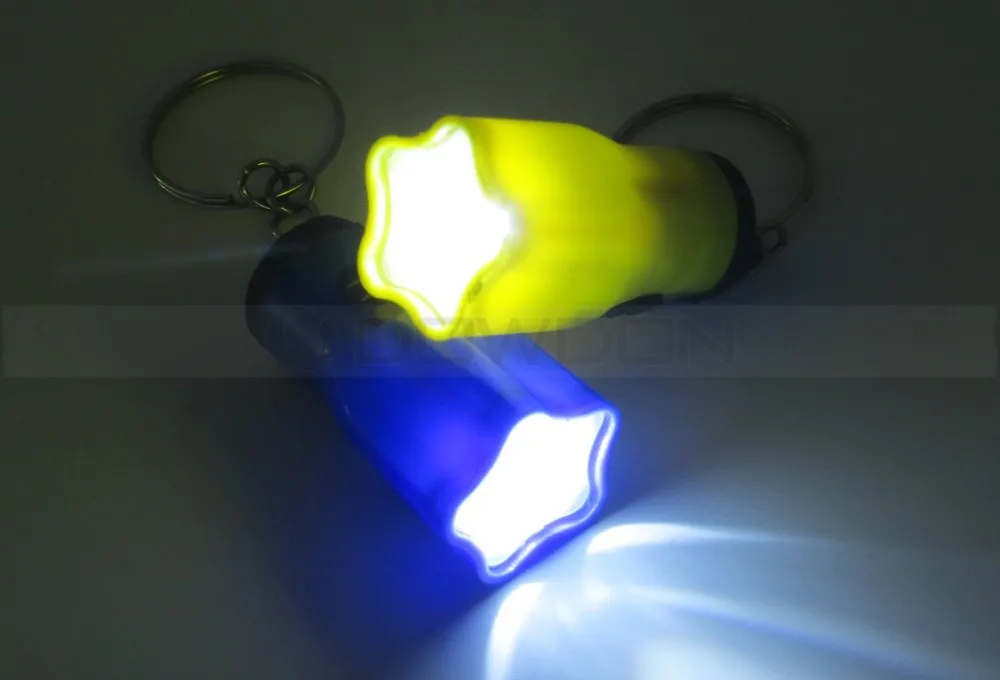 Mini Home Led Portable Star Flashlight Key Chain Torch With Battery