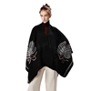 Women girls thick travel blanket winter woven striped warm ladies stole wool shawl kashmiri big scarves shawls cape