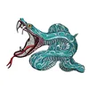3D Crazy Snake Large Python Patch Iron on sew on Applique embroidery patches locations on bjj gi,